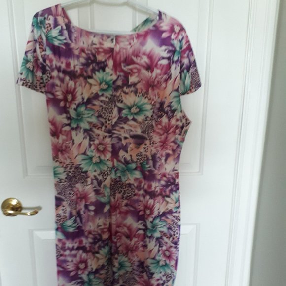 VfEmage Pink Purple Floral Dress - Picture 2 of 3